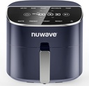 Nuwave Brio Plus 8 Qt Air Fryer, PFAS Free, New & Improved, Digital Touch Screen, Cool White Display, 50°F~400°F in Precise 5°, 5 Cook Functions, 100 Presets & 50 Memory, 3 Wattages 700, 1500, 1800