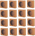 KICHOUSE 25pcs Window Kraft Paper Cupcake Boxes Sturdy Bakery Containers Pvc Film for Cookies Sweets and Treats for and Parties
