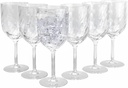 15 Ounce Plastic Wine Glasses Set Of 6,Unbreakable Acrylic Wine Glasses,Reusable Colored Plastic Goblets Stackable,Dishwasher Safe Bpa Free Ideal For Parties (Clear Color, 15 Ounce)