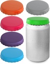 Silicone Soda Can Lids Covers Fits Standard Soda Cans (6 Pack, Assorted)