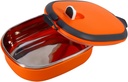ZJchao hot food lunch container, Lunch Box, 800ml 1 Layer Stainless Steel Insulated Food Storage Supper Dinner Orange Lunchbox Portable Lunch Containers Lunch Case Lunch Boxes for Work Outdoor