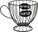 Coffee Capsule Holder Metal Coffee Pod Storage Basket for Kitchen Counter or Desk Organization