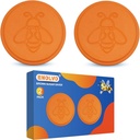 Terracotta Brown Sugar Saver- Brown Sugar Keeper Disc to Maintain Food Moisture in Storage Container, Terra Cotta Bear Softener Alternative - 2Pack