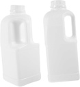 ABOOFAN 2pcs Square Food Plastic Jar Pump Dispenser Reusable Milk Jug for Kitchen Storage