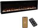 Modern Ember Aerus 72 Inch Smart Linear Electric Fireplace | Recessed in-Wall or Wall-Mount | LED Multiple Flame Colors | Alexa/WiFi Enabled | 5.75” Profile | Remote Included
