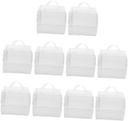 10pcs Portable Cake Boxes Sturdy Base Birthday Cake Container for Mousse and Desserts for Bakery Home Use