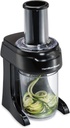 Hamilton Beach 3-in-1 Electric Vegetable Spiralizer for Veggie Noodles, Zoodle Maker & Slicer With 3 Cutting Cones for Spaghetti, Linguine, and Ribbons, 6-Cups, Black (70930)