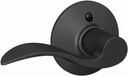 Schlage F170 ACC 622 LH Left Handed Accent Door Lever, One Sided Non-Turning Dummy Door Handle, Matte Black