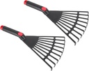 2Pcs Garden Rakes with Acute Tines for Loosening Soil and Dead Leaf Removal Plastic Handheld Gardening Tools for Cultivation Weeding and Grass Clipping Cleanup