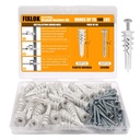 60PCS #8 Self Drilling Drywall Anchors with Screws Kit - 30#8×1-1/4" Screws and 30 Nylon Anchors,No Pre-Drill Required,100LBS Heavy Duty Wall Anchors for Hanging