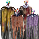 JOYIN 4 Pcs 29” Hanging Clown Halloween Decorations Outdoor, Haunted House Decor Props Front Porch Party Supplies Garden Yard Lawn Scary Horror