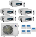 Generic GREE Multi Gen2 Series 42,000 BTU 5-Zone Concealed Duct 9K+9K+9K+12K+12K Ductless Mini-Split System