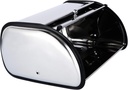 Stainless Steel Bread Storage Container with Window and Handle Small 34x23x14.5CM for Home Kitchen Use Bread Storage Box for Freshness