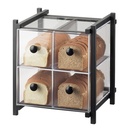 Cal-Mil 1146-13 One by One 4 Drawer Bread Case, 15.75" Height, 14" Width, 14.75" Length, Black