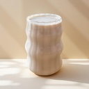Ribbed Glass Cup 18 Oz Vintage Drinking Glassware Creative Ripple Glasses for Iced Coffee Juice Beverage Milk Cocktail Cute Wavy Glass Cups