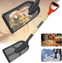 Sifting Shovel,47.2''Square Sand Beach Sifter with Dense Holes,Manganese Steel Sand Sifter for The Beach Shell,Sands Sifters Shovel for Sands Screening,Farm Feed,Chicken Coop Scoop and Shoveling Snow