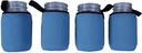 Masun Shine Mason jar Sleeve Wide, and regular mouth quart jars (Light Blue 4 pack)