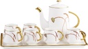 Coffee Pot Set Water Kettle Teapot Home Office Creative Cup Set Household Living Room Drinking Cup with Tray Large Capacity Ceramic
