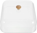 Cake Cover Lid: Square Clear Food Plate Tray Platter Cover Bread Dessert Dish Dust Display Holder for Baking Pastry Supplies
