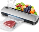 75Kpa Vacuum Sealer for Food, Precision Suction Power 6-in-1 Food Sealer with Digital Timer, Dry & Moist Food Modes, Compact Design with Built-in Cutter & 10 Vacuum Bags