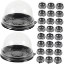 iplusmile 50Pcs Dome Dessert Boxes with Sealed Lid Multipurpose Cake Wrapping Containers for Cupcakes Baking Holders Lightweight