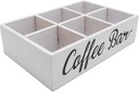 Coffee Pods Holder, Coffee Station Organizer Divider Decorative for Countertop (White)