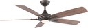 Modern Forms Mykonos Smart Indoor and Outdoor 5-Blade Ceiling Fan 60in Oil Rubbed Bronze Barn Wood with 3500K LED Light Kit and Remote Control worksworks with Alexa and iOS or Android App