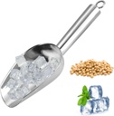 Metal Ice Scooper Stainless Steel Ice Cube Scooper Food Scoop for Bar Wedding Pet Food Metal for Kitchen Supply Silver, Kitchen Tools & Gadgets