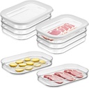 6 Pcs Lunch Meat Container for Refrigerator Stackable Cold Cuts Storage Containers for Fridge Food Storage Boxes with Lid For Deli Cold Cuts Cheese Lunchmeat Meal Prep Containers Salami BPA Free