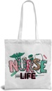 Trendy Nurse Appreciation Gifts for Women Nurse Accessories Canvas Tote Bag, Preppy Nurses Bags for Teen Girls