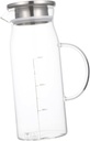 High Temperature Resistant Glass Water Pitcher Large Capacity Cooling Beverage Jug for Hot Tea Iced Drinks Juice Ergonomic Handle Easy to Clean Portable Cold Water Container for