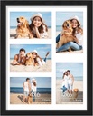 Vittanly 11x14 Collage Picture Frame, Displays 5Pcs 4x6 Pictures with Mat or 1Pcs 11x14 without Mat for Wall Mounting, Picture Frames Collage Wall Decor in Black, 1 Pack