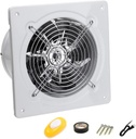 Ventilation Blower Extractor Fan with Power Cord Exhaust Fan with Backdraft Damper,110V/220V Wall-Mounted Vent Fans(10inch, White)
