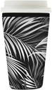 Vintage Palm Leaves Reusable Iced Coffee Sleeve Neoprene Insulated Drink Holder, Washable Anti-Slip Cold Cup Sleeve for Tumblers Bottles Glasses 26-28oz