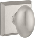 Baldwin PVELLTSR150 Reserve Privacy Ellipse with Traditional Square Rose in Satin Nickel Finish