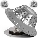 zaa Drain Hair Catcher - Bathtub Drain Cover, Hair Stopper for Bathtub Drain, 304 Stainless Steel Drain Protector and Hair Trap for Flat & Pop-up Drains, Silver Gray