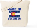 CafePress Made In Colorado Tote Bag Natural Canvas Tote Bag, Reusable Shopping Bag