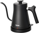 Electric Gooseneck Kettle, 304 Stainless Steel Coffee Kettle, Auto Shutoff Anti-dry Protection, Classic Pour-over Coffee & Tea,Matte Black 1.0L-1200W Fast Boiling Water Boiler by YUIOASE