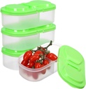 Yardwe 4pcs Bento Lunch Boxes 2-Compartment Snack Containers Divided food Snack Containers with Lids for Home Work Random Color