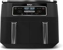 Ninja Foodi 4-in-1 8-Quart 2-Basket Air Fryer with DualZone Technology – Air Fry, Roast, Reheat & Dehydrate, Independent Cooking Zones, Match Cook, Dishwasher Safe, Family Size