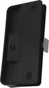 Brixwell Patio Screen Door Latch Set, Black Finish, Plastic Construction, 3-9/16" Hole Centers, Fits 1-3/4" Door Thickness, Non-Keyed, Used in Residential Sliding Doors