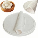 6-pcs Reusable Thicked Cotton Gauze Bamboo Steamer Liner for Cooking - 12“, Breathable Mesh Non-Sticky Dumpling Cloth Steam Basket Mat (M-12inch)