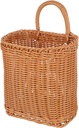 Zerodeko Handcrafted Woven Hanging Storage Basket 10.43X7.48X5.11 Inch Kitchen Organizer for Fruits Vegetables Utensils with Portable Handle