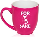 16 oz Large Bistro Mug Ceramic Coffee Tea Glass Cup For Fox Sake (Hot Pink)
