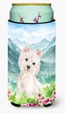 Caroline's Treasures CK1965TBC Mountian Flowers Westie Tall Boy Hugger Can Cooler Sleeve Hugger Machine Washable Drink Sleeve Hugger Collapsible Insulator Beverage Insulated Holder