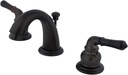 Kingston Brass KB915 Magellan II Mini Widespread Lavatory Faucet with Brass Pop-Up, Oil Rubbed Bronze