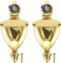PATIKIL 9/16" Door Knocker with Viewer, 2 Pcs 180 Degree Door Viewer Die-Cast Construction with Peephole Fits 1-3/8inch to 2-3/8inch Door Peep Hole for Home Office Hotel, Gold