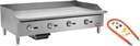 Kratos Commercial 48"W Griddle with Four Burners and Gas Hose Kit Included, 120,000 BTU