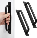 Adhesive Cabinet Door Handles Pulls - 2pcs Stick on Handle No Drilling Shower Door Handle, Self Stick Cabinet Handles for Kitchen Cabinet Drawer Window Sliding Screen Door (212mm, Black)
