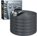 50ft Non-Expanding Garden Hose – Ultra-Light, Kink-Free, High-Pressure, Abrasion-Resistant, Durable, All-Weather, Eco-Friendly, Black&Gray